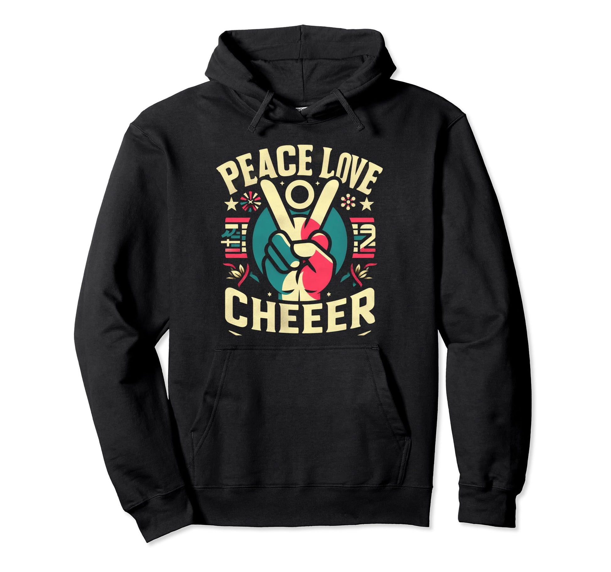 Peace Love Cheer Hoodie - Custom Art Print Men Women - T-Shirt, Sweatshirt, Hoodie