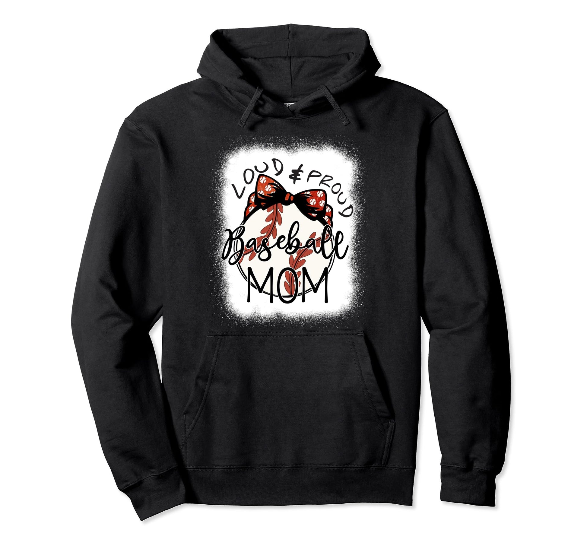 Loud Proud Baseball Mom Mommy Funny Hoodie - Minimalist Print Unisex - T-Shirt, Sweatshirt, Hoodie