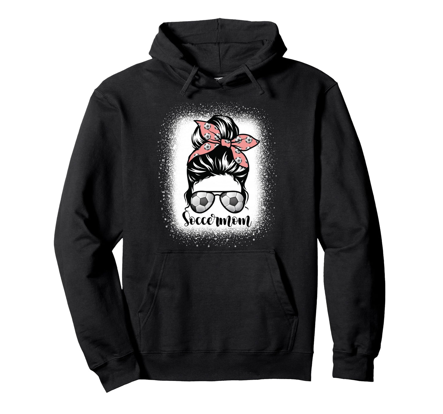 Soccer Mom Messy Bun Lovers Mother Hoodie - Trendy Graphic for Adults - T-Shirt, Sweatshirt, Hoodie