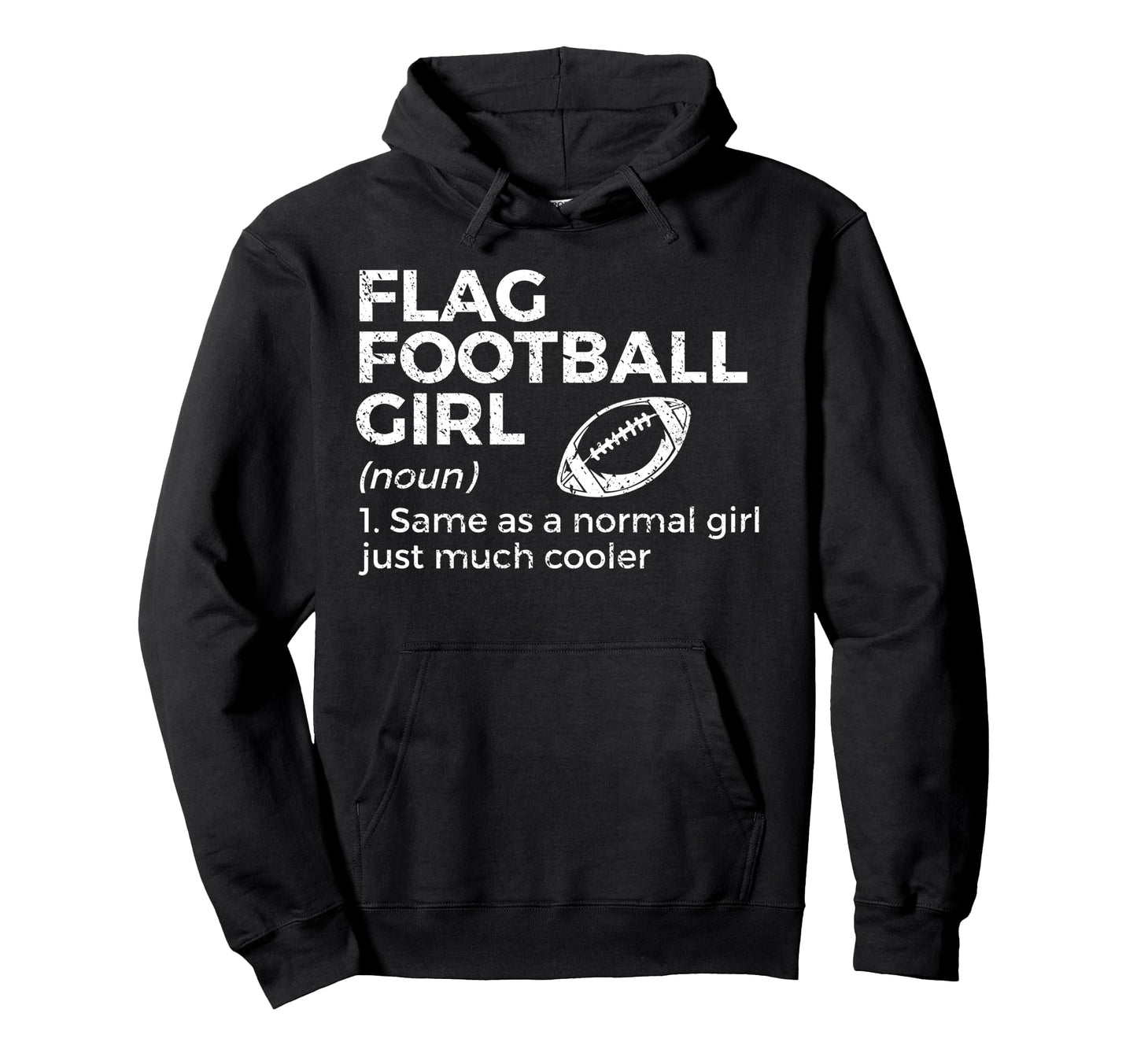 Funny Flag Football Definition Hoodie - Minimalist Print Men Women - T-Shirt, Sweatshirt, Hoodie