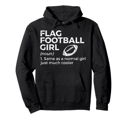 Funny Flag Football Definition Hoodie - Minimalist Print Men Women - T-Shirt, Sweatshirt, Hoodie