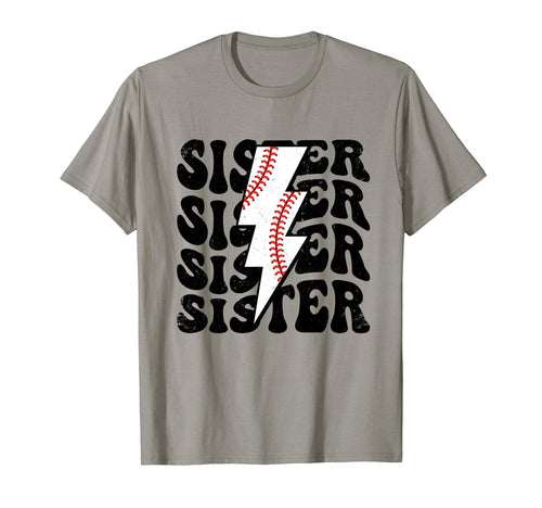 Lightning Groovy Proud Baseball Sister T-Shirt - Unique Graphic Men Women - T-Shirt, Sweatshirt, Hoodie
