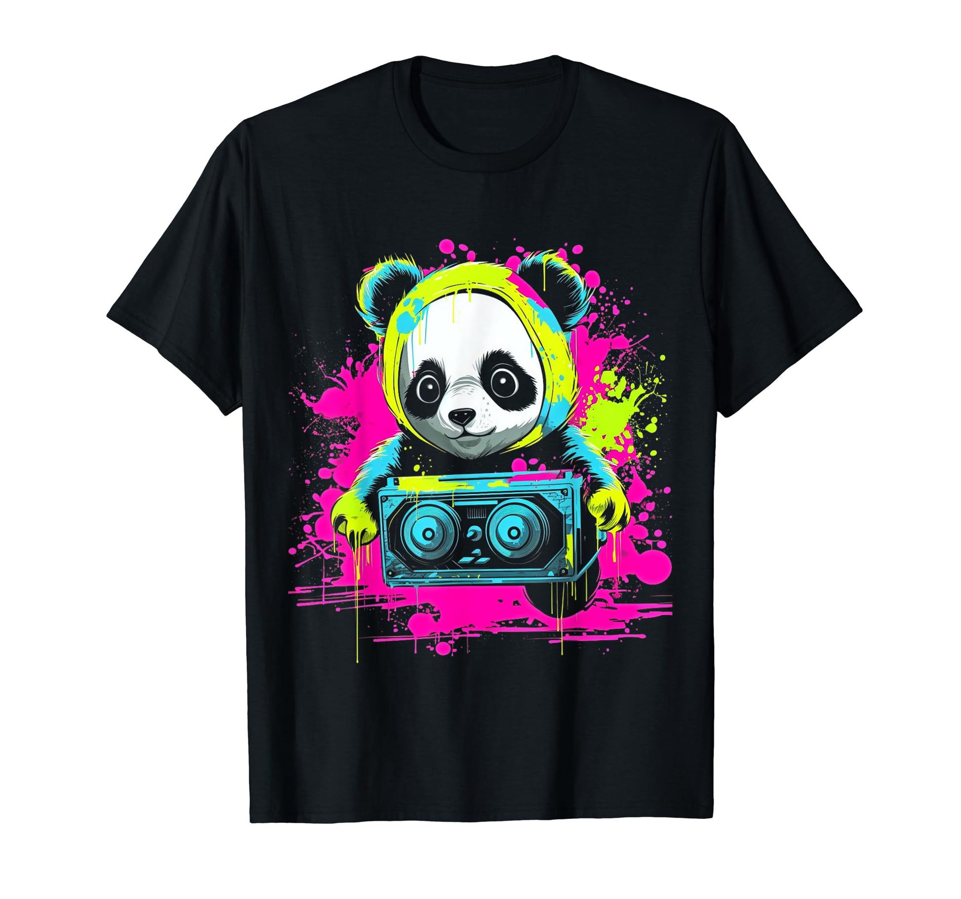 Kawaii Panda Dj Japanese Edm Y2K T-Shirt - Custom Art Print Men Women - T-Shirt, Sweatshirt, Hoodie