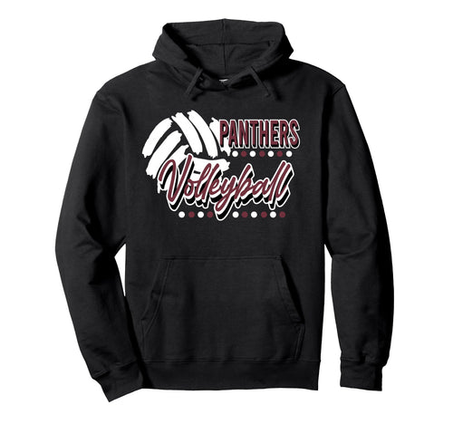 Maroon Panthers Volleyball Mom Game Day Hoodie - Unique Graphic Unisex - T-Shirt, Sweatshirt, Hoodie