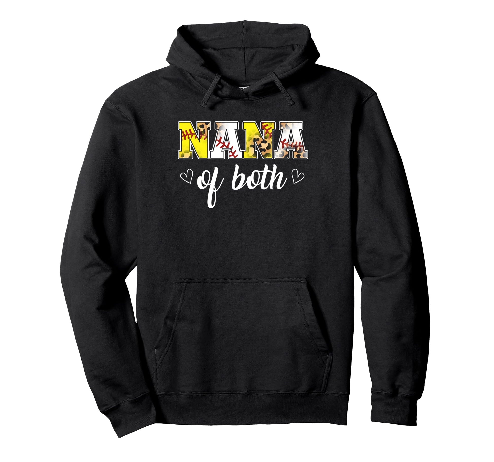 Nana Both Leopard Game Day Baseball Hoodie - Graphic Print Men Women - T-Shirt, Sweatshirt, Hoodie