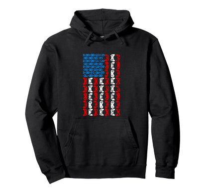Video Game Controller American Flag Hoodie - Streetwear Style Men Women - T-Shirt, Sweatshirt, Hoodie