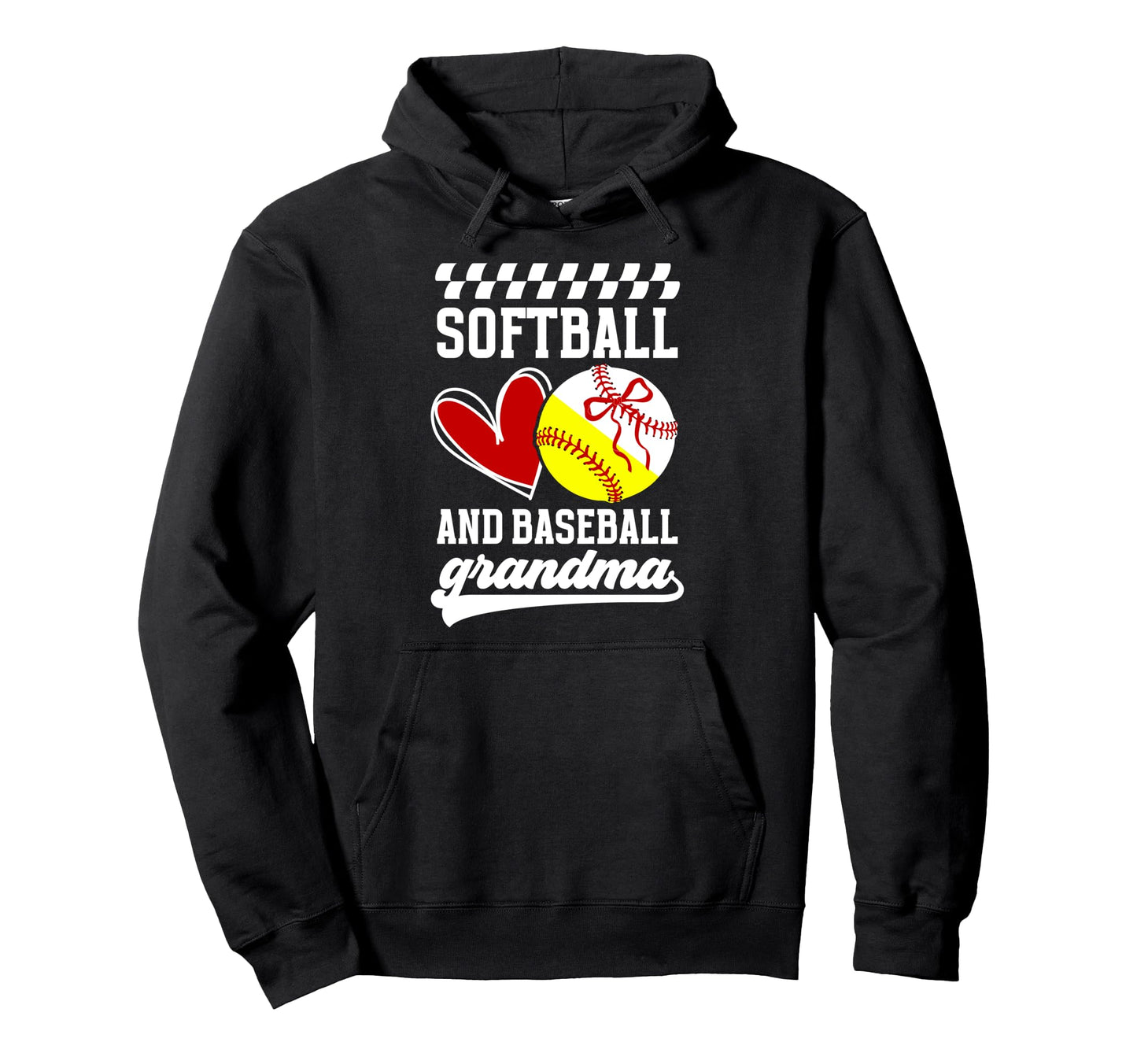 Softball And Baseball Grandma Baseball Hoodie - Streetwear Style Men Women - T-Shirt, Sweatshirt, Hoodie