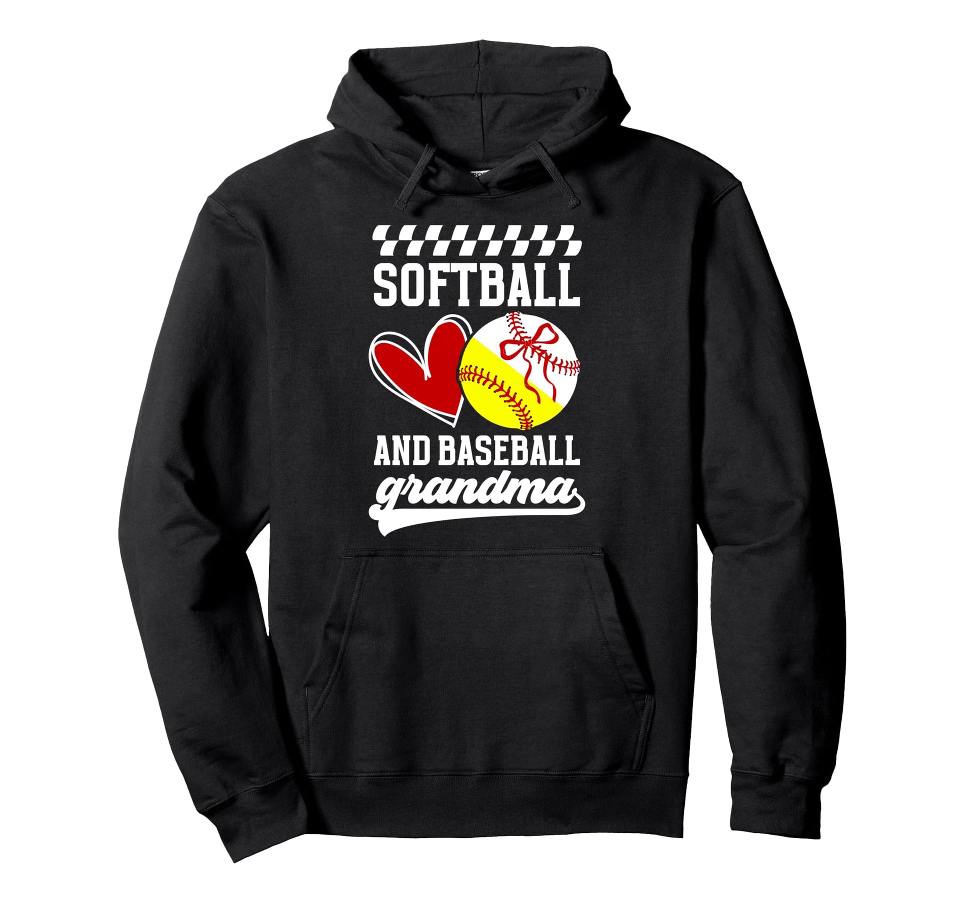 Softball And Baseball Grandma Baseball Hoodie - Streetwear Style Men Women - T-Shirt, Sweatshirt, Hoodie