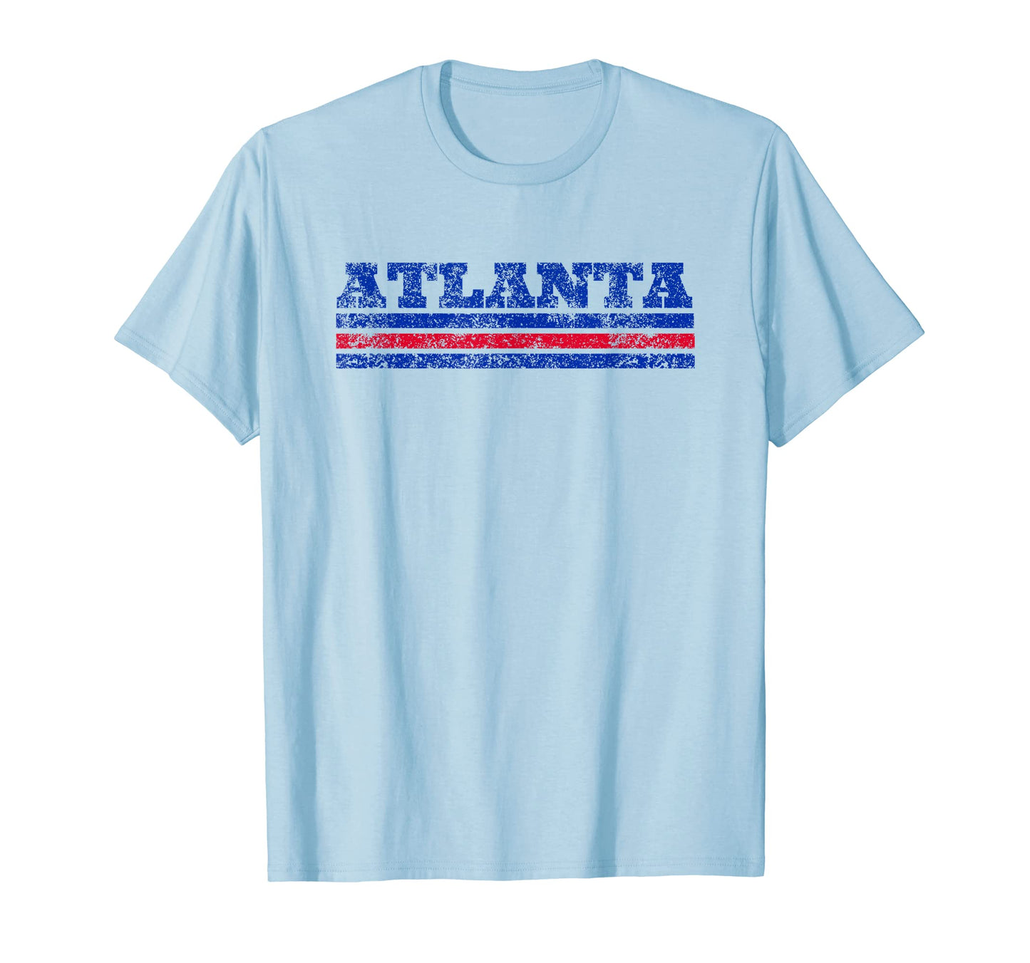 Atlanta Georgia Weathered Stripe T-Shirt - Casual Everyday Wear for Adults - T-Shirt, Sweatshirt, Hoodie