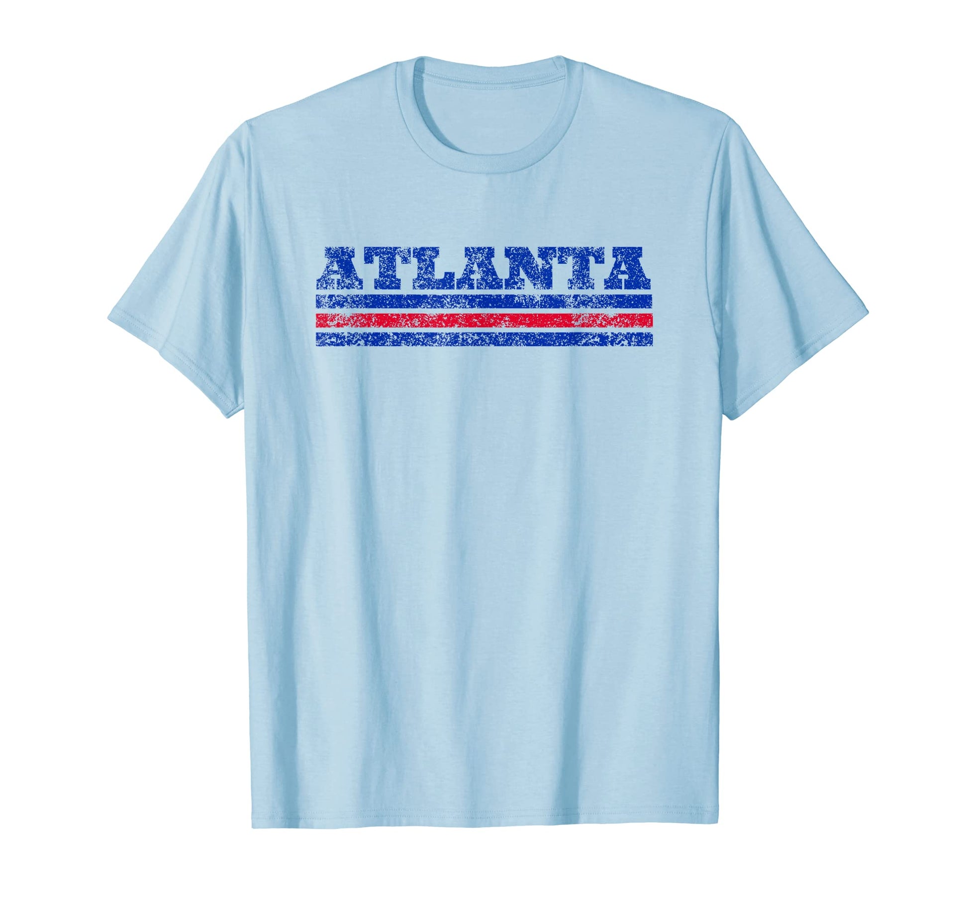 Atlanta Georgia Weathered Stripe T-Shirt - Casual Everyday Wear for Adults - T-Shirt, Sweatshirt, Hoodie