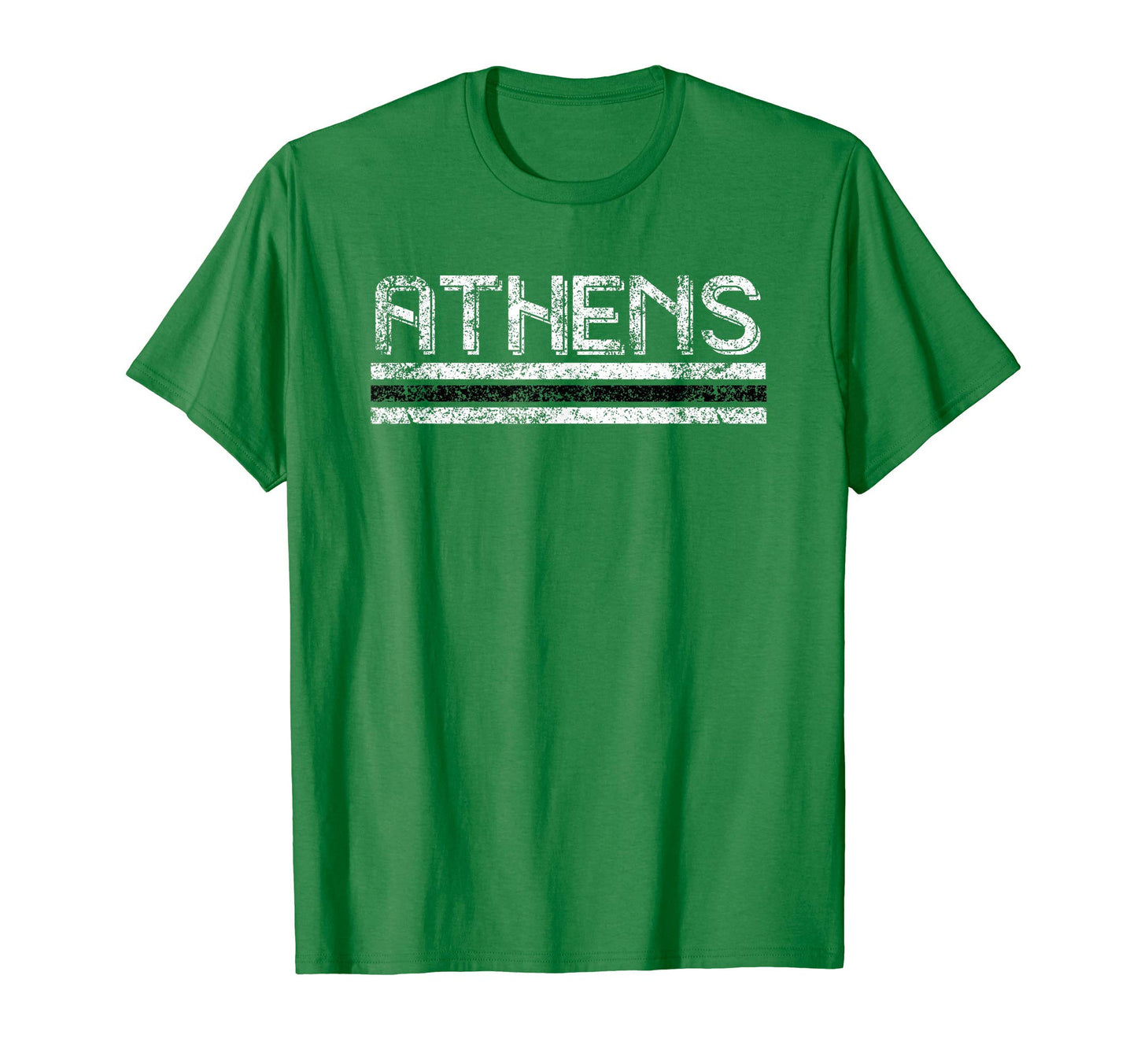 Athens Ohio Weathered Stripe Throwback T-Shirt - Novelty Apparel Unisex - T-Shirt, Sweatshirt, Hoodie