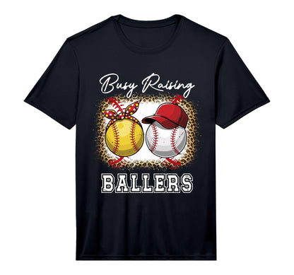 Busy Raising Ballers Baseball T-Shirt - Minimalist Print Men Women - T-Shirt, Sweatshirt, Hoodie