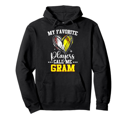 My Favorite Baseball Softball Players Hoodie - Graphic Print Men Women - T-Shirt, Sweatshirt, Hoodie