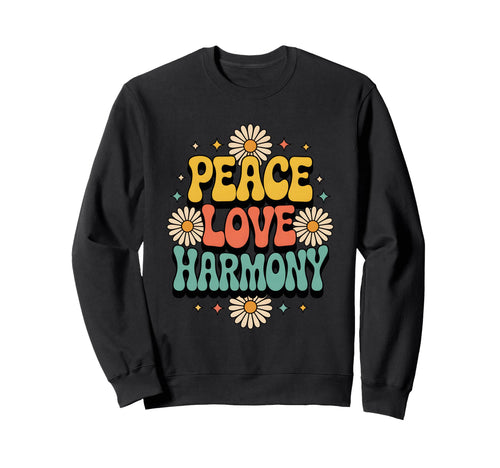 Peace Love Harmony Hippie Boho Sweatshirt - Graphic Print for Adults - T-Shirt, Sweatshirt, Hoodie