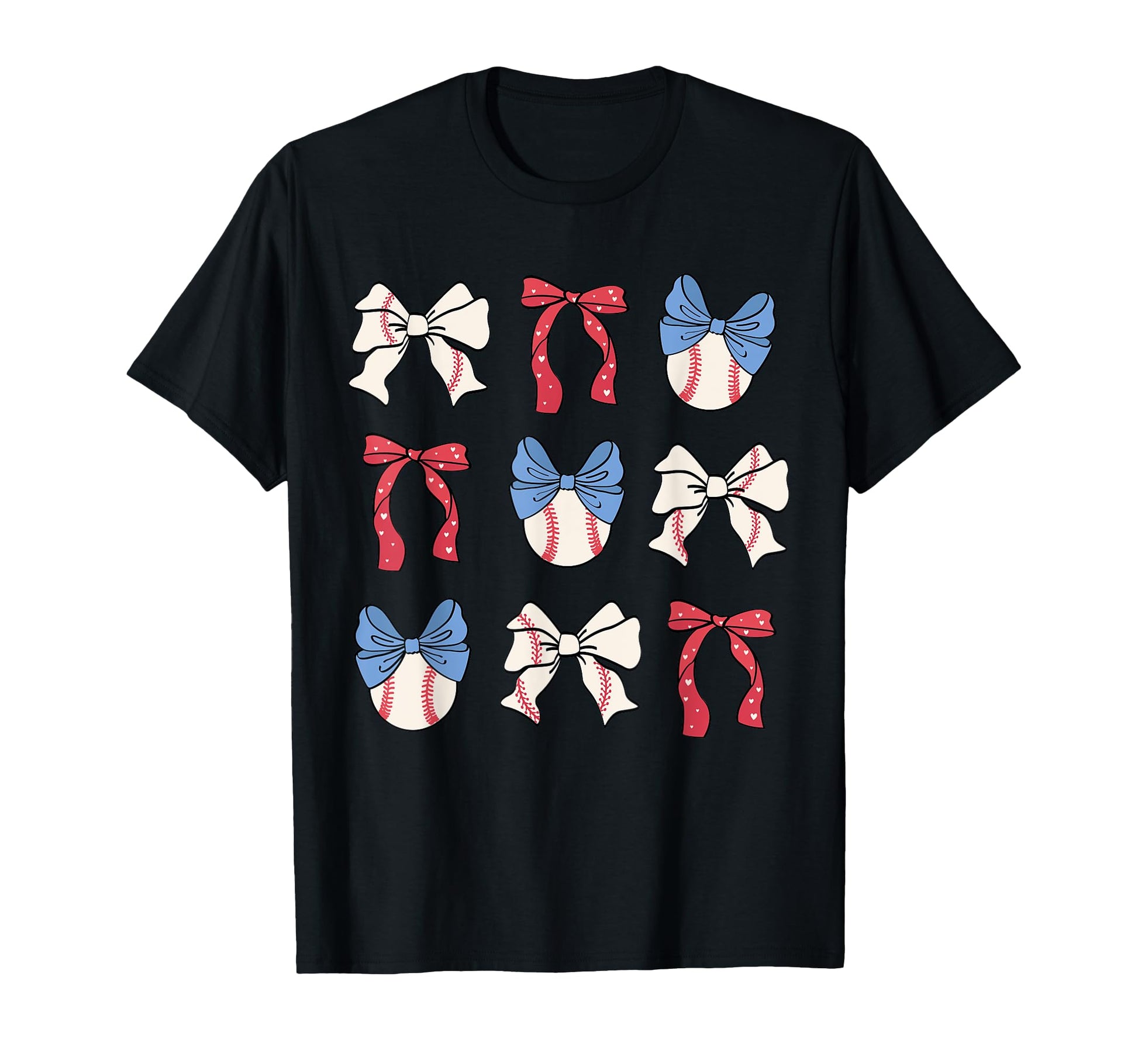 Bow Coquette Ribbon American T-Shirt - Fun Novelty Design for Adults - T-Shirt, Sweatshirt, Hoodie