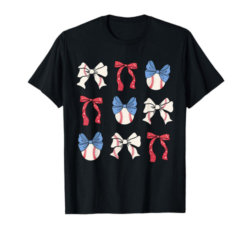 Bow Coquette Ribbon American T-Shirt - Fun Novelty Design for Adults - T-Shirt, Sweatshirt, Hoodie
