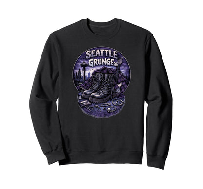 Seattle Grunge Music 90S Sweatshirt - Trendy Graphic Men Women - T-Shirt, Sweatshirt, Hoodie
