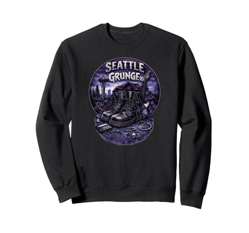 Seattle Grunge Music 90S Sweatshirt - Trendy Graphic Men Women - T-Shirt, Sweatshirt, Hoodie