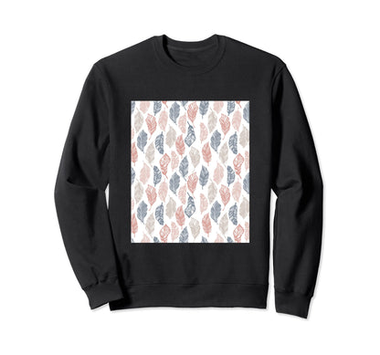 Boho Feathers Pattern Sweatshirt - Minimalist Print Men Women - T-Shirt, Sweatshirt, Hoodie