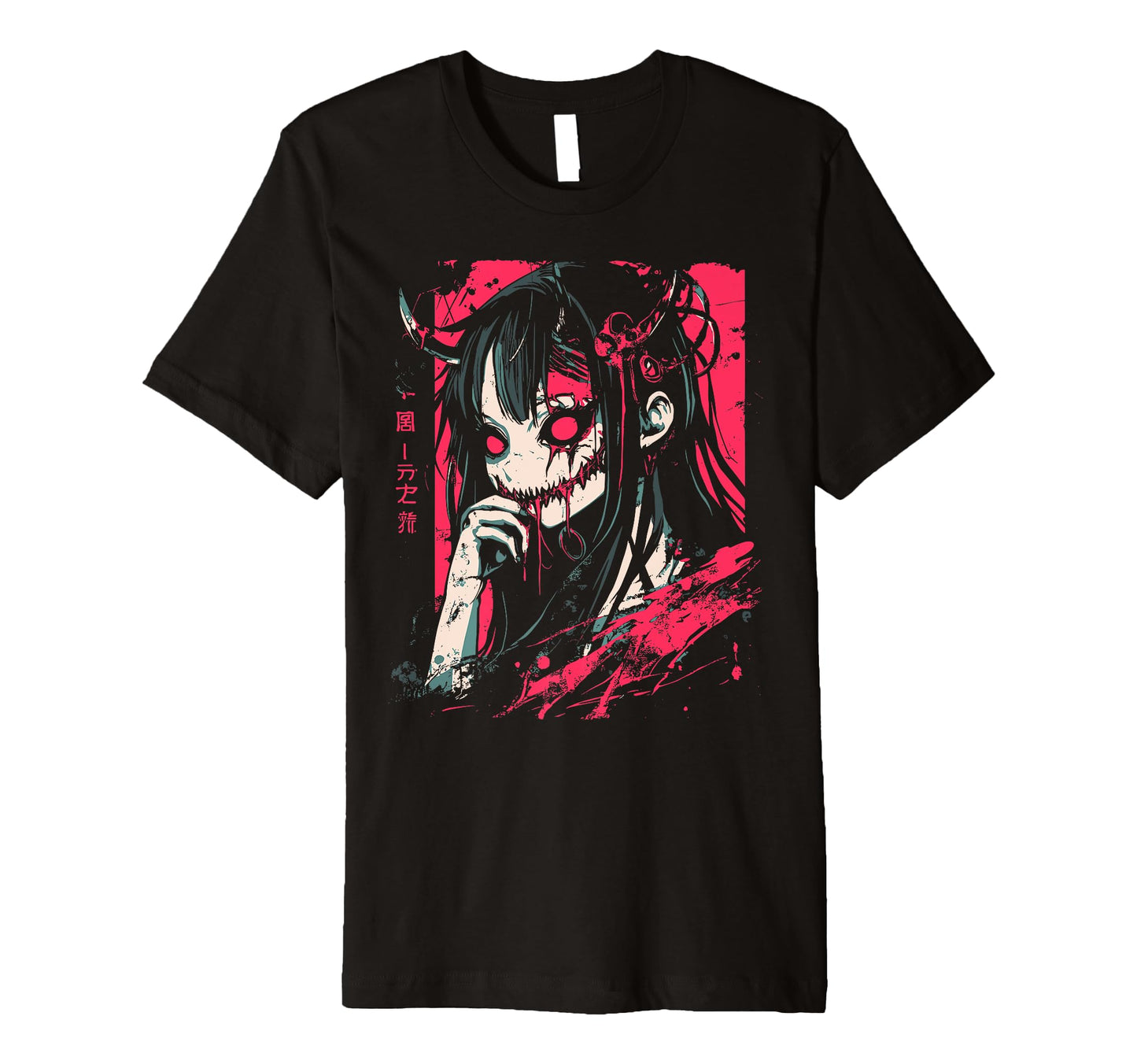 Anime Horror Aesthetic Vaporwave Waifu T-Shirt - Unique Graphic Unisex - T-Shirt, Sweatshirt, Hoodie