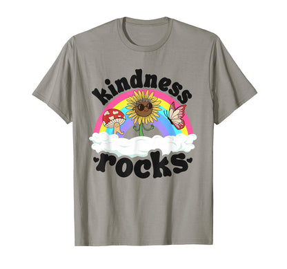 Anti Bullying Hippie Teacher Rainbow T-Shirt - Minimalist Print Men Women - T-Shirt, Sweatshirt, Hoodie