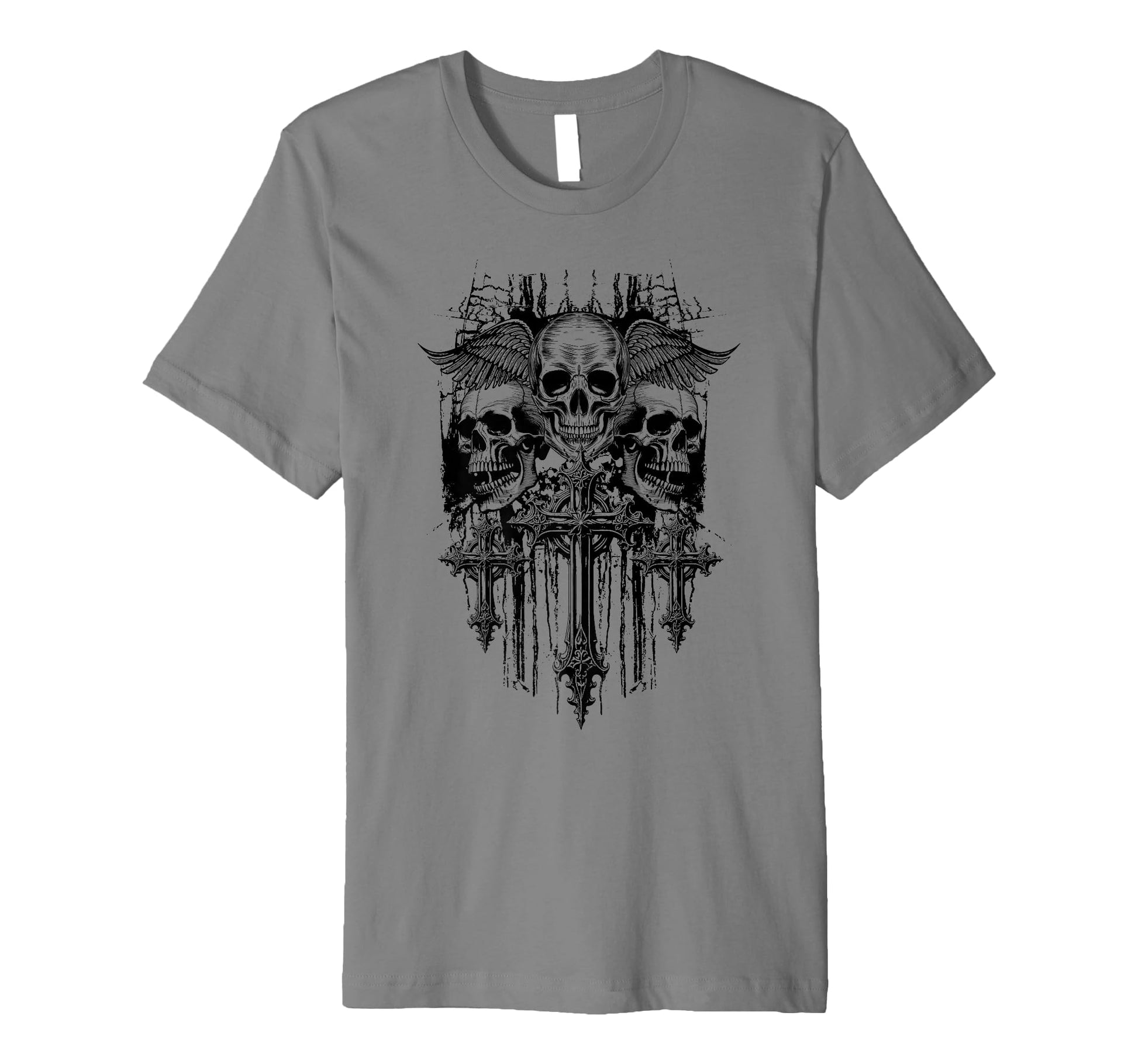 Skull Cross Wings Goth Alt Grunge Gothic T-Shirt - Streetwear Style Unisex - T-Shirt, Sweatshirt, Hoodie