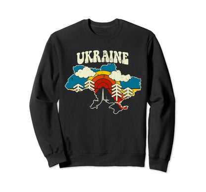 Ukraine Ukrainian Country Rainbow 70S Sweatshirt - Minimalist Print Unisex - T-Shirt, Sweatshirt, Hoodie