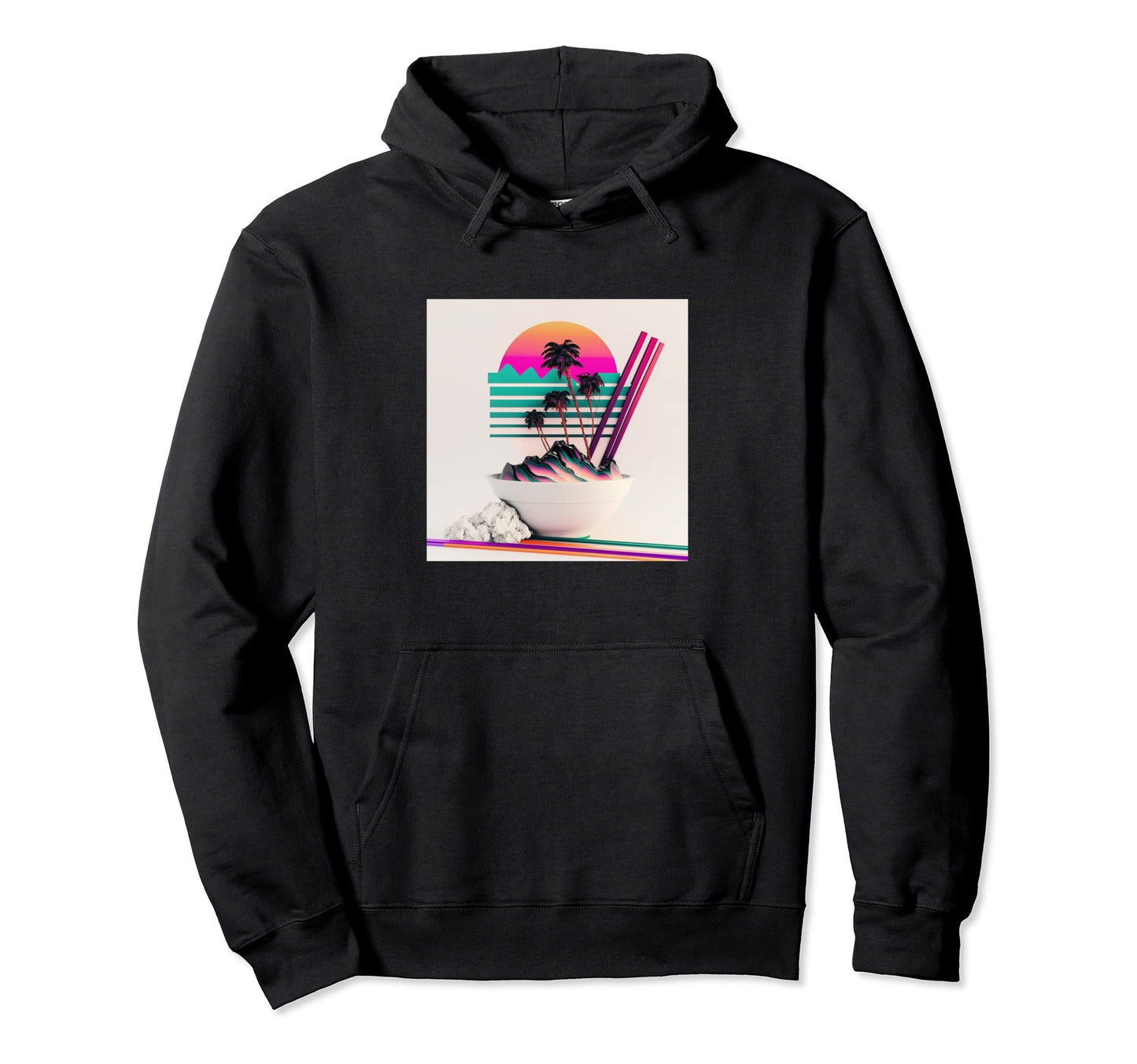 Vaperwave Aesthetic Glitch Retrowave Hoodie - Unique Graphic Unisex - T-Shirt, Sweatshirt, Hoodie