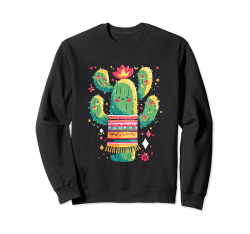 Cactus Serape Succulent Plant Sweatshirt - Streetwear Style Men Women - T-Shirt, Sweatshirt, Hoodie