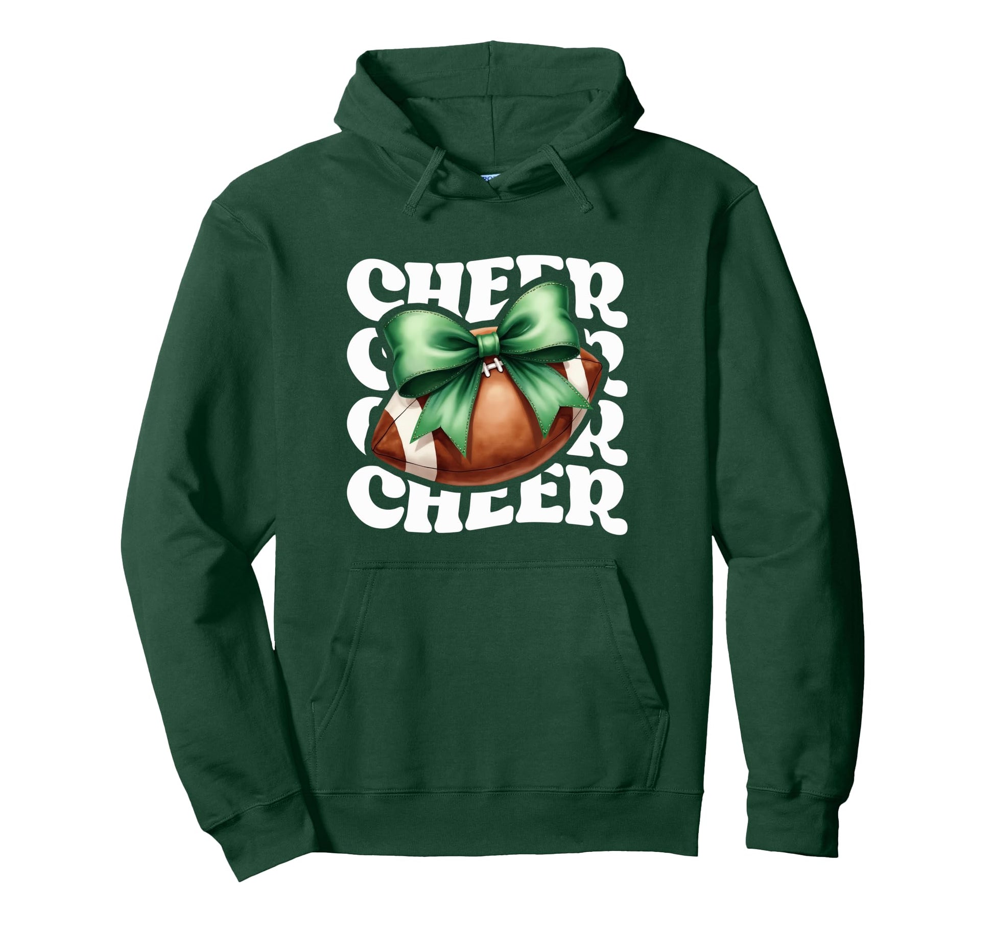 Game Day Green Cheerleader Mom Croquette Hoodie - Graphic Print Men Women - T-Shirt, Sweatshirt, Hoodie