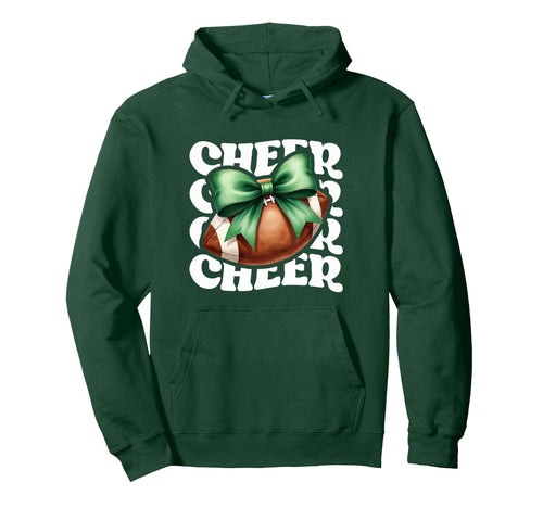 Game Day Green Cheerleader Mom Croquette Hoodie - Graphic Print Men Women - T-Shirt, Sweatshirt, Hoodie