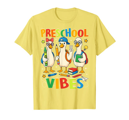 Back To School Goose Preschool Vibes T-Shirt - Minimalist Print Unisex - T-Shirt, Sweatshirt, Hoodie