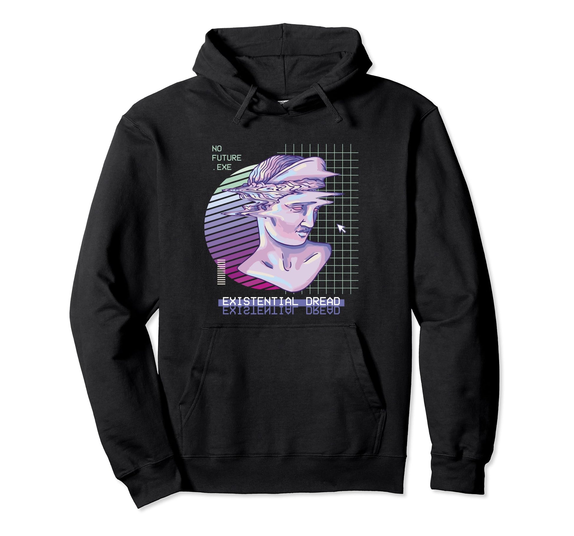 Existential Dread Vaporwave Aesthetic Hoodie - Custom Art Print for Adults - T-Shirt, Sweatshirt, Hoodie