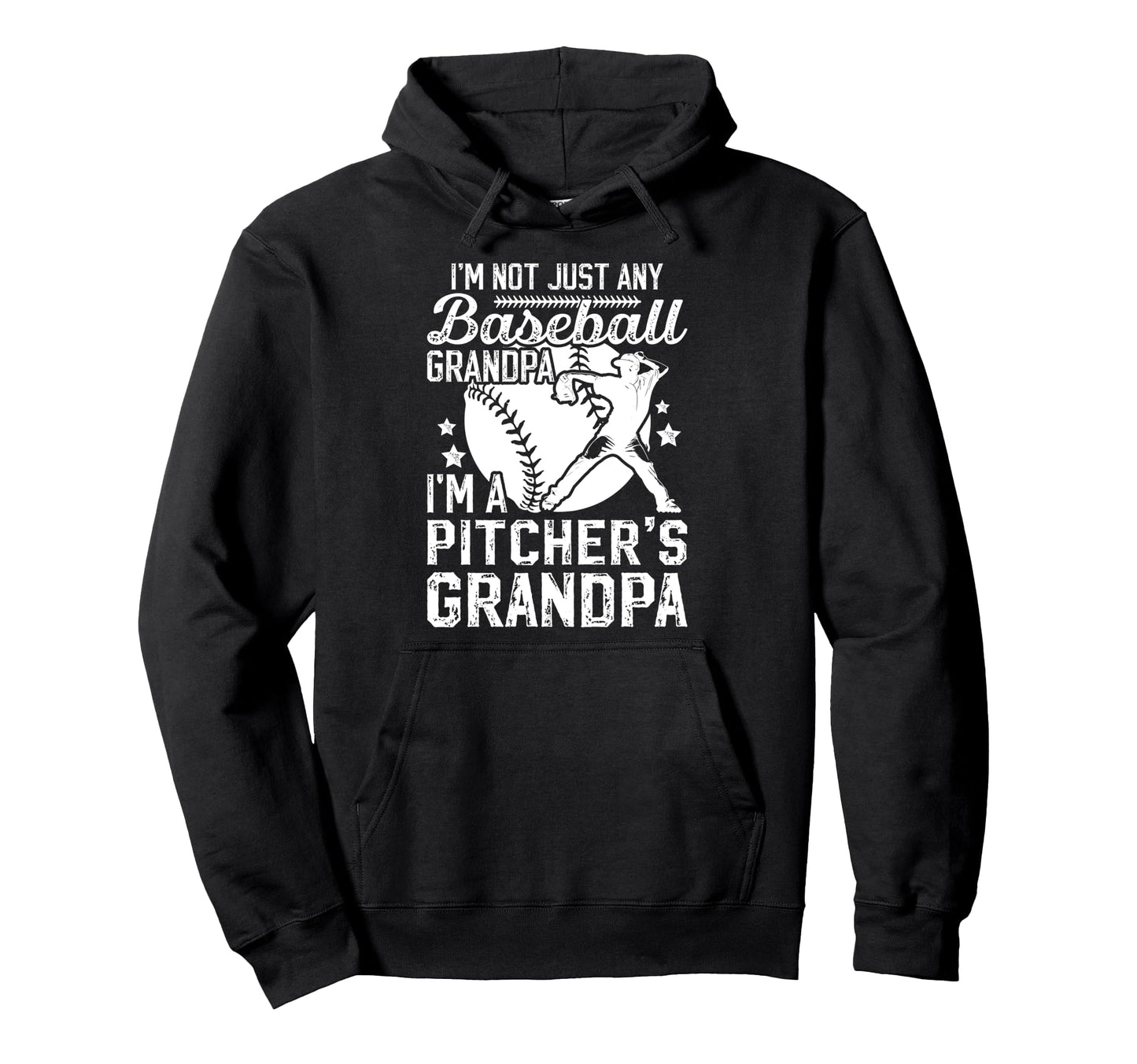 Im Baseball Pitcher Grandpa Baseball Hoodie - Aesthetic Graphic Men Women - T-Shirt, Sweatshirt, Hoodie