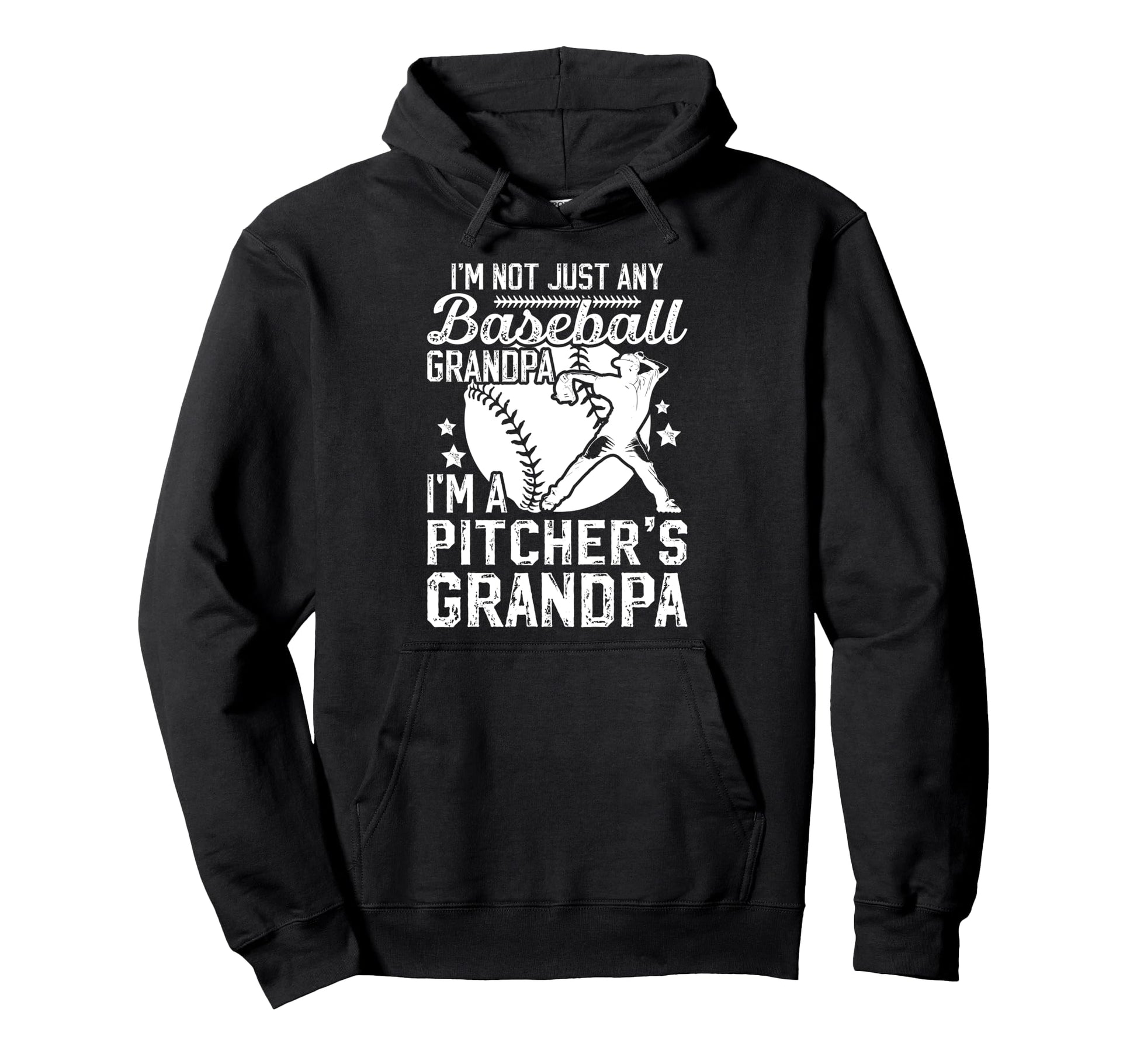 Im Baseball Pitcher Grandpa Baseball Hoodie - Aesthetic Graphic Men Women - T-Shirt, Sweatshirt, Hoodie