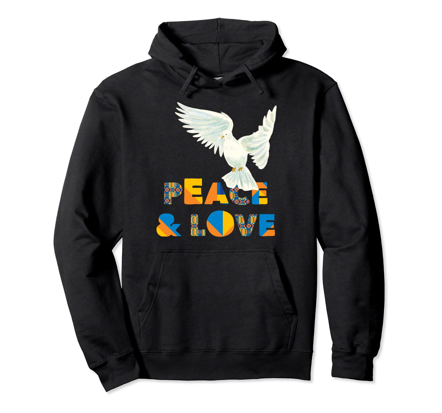 Peace Love Ukraine White Dove Peace Hoodie - Custom Art Print for Adults - T-Shirt, Sweatshirt, Hoodie