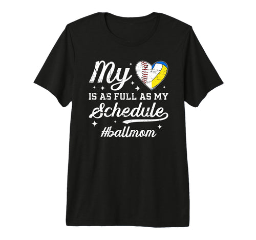 Ball Mom Proud Volleyball Baseball T-Shirt - Casual Everyday Wear Unisex - T-Shirt, Sweatshirt, Hoodie