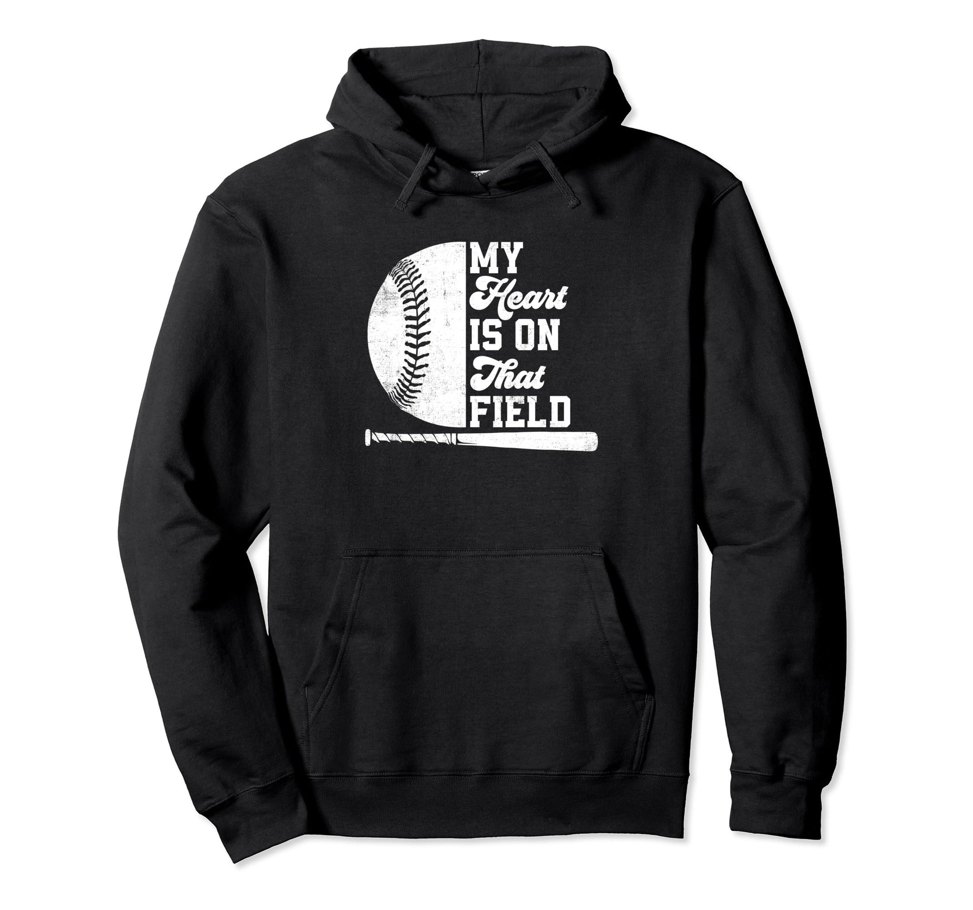 Proud Baseball Dad Fan My Heart Is That Hoodie - Trendy Graphic for Adults - T-Shirt, Sweatshirt, Hoodie