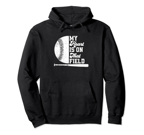 Proud Baseball Dad Fan My Heart Is That Hoodie - Trendy Graphic for Adults - T-Shirt, Sweatshirt, Hoodie