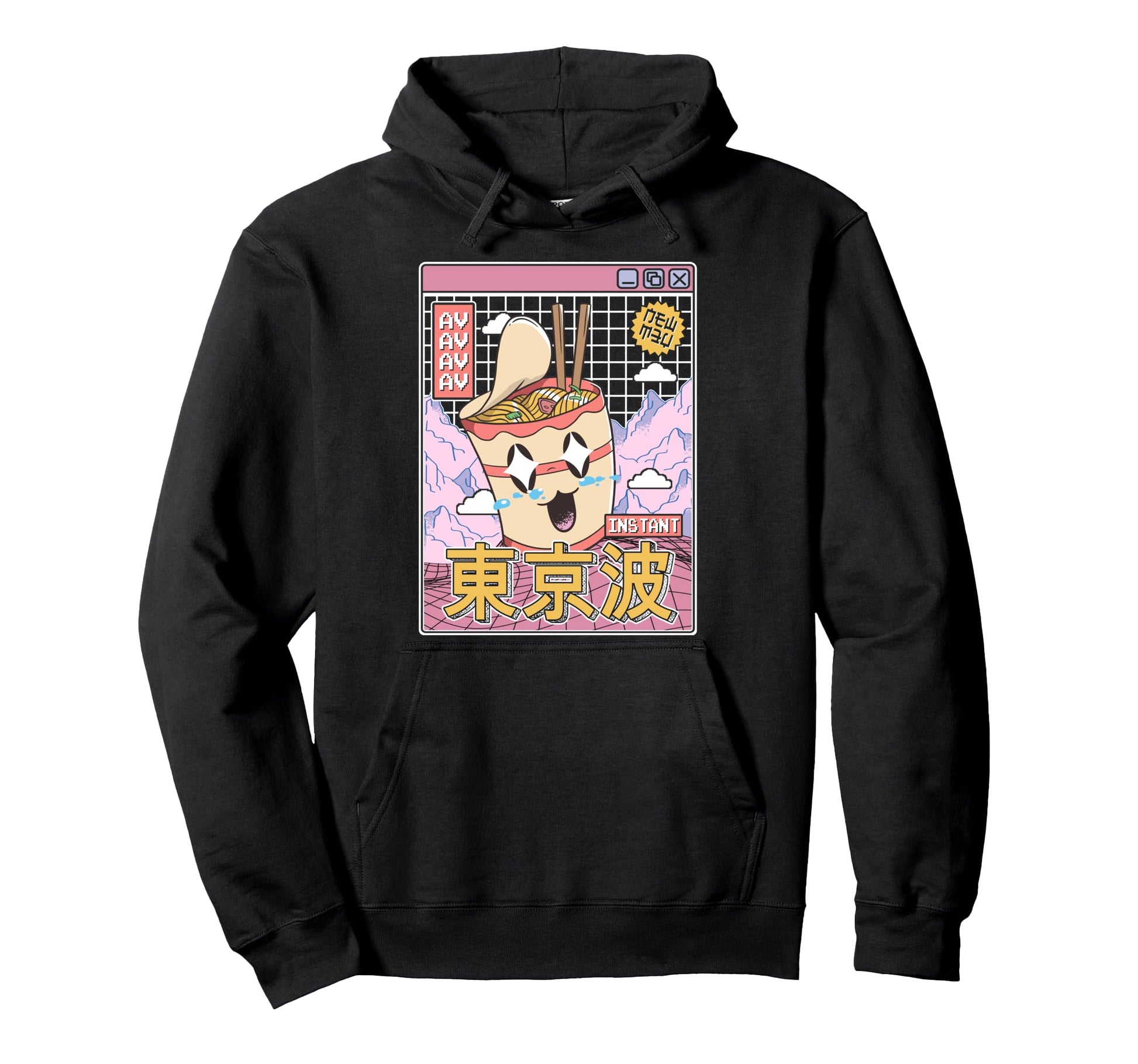 Instant Ramen Noodles Japanese Kawaii Hoodie - Minimalist Print for Adults - T-Shirt, Sweatshirt, Hoodie