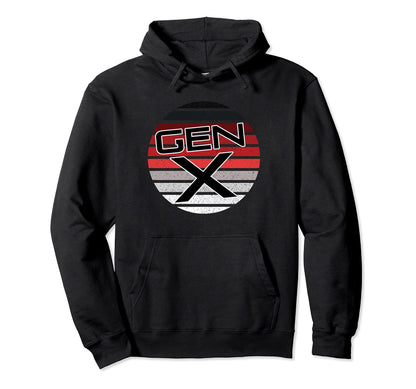Generation X Distressed 60S 70S 80S Sunset Hoodie - Streetwear Style Unisex - T-Shirt, Sweatshirt, Hoodie