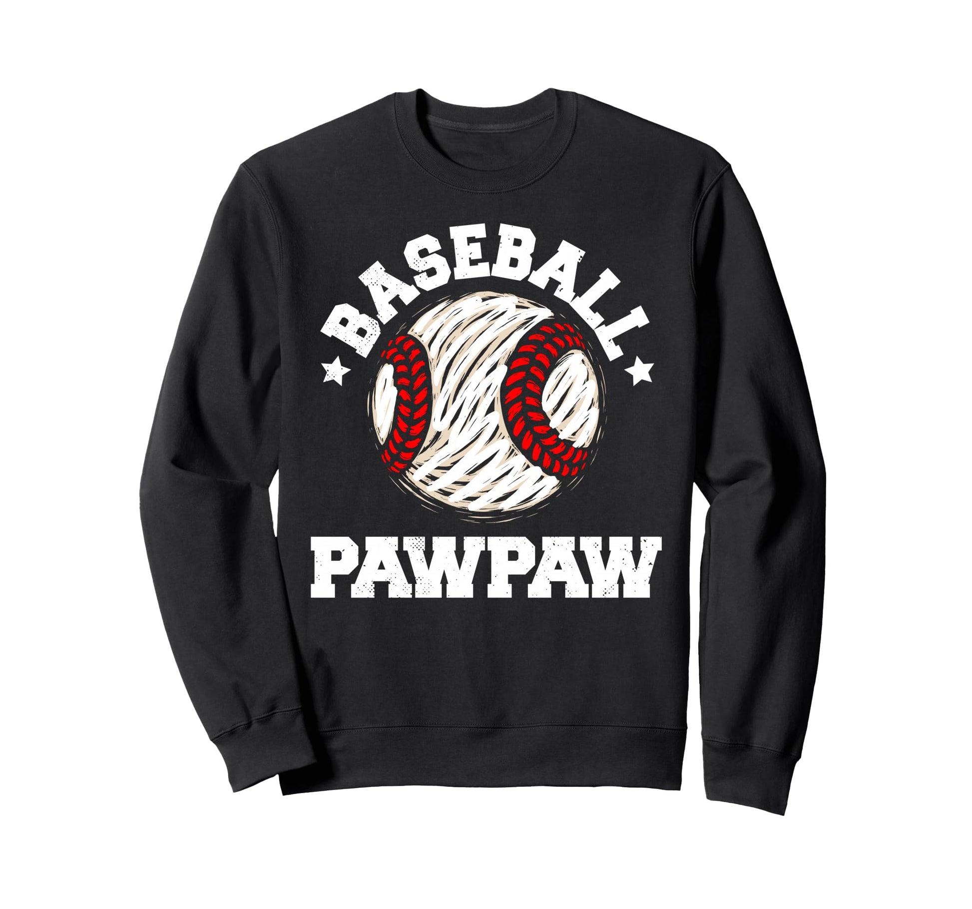 Baseball Pawpaw Distressed Funny Sweatshirt - Trendy Graphic Men Women - T-Shirt, Sweatshirt, Hoodie