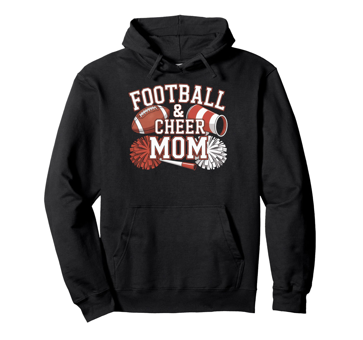 Football And Cheer Mom Rally Time Hoodie - Streetwear Style for Adults - T-Shirt, Sweatshirt, Hoodie