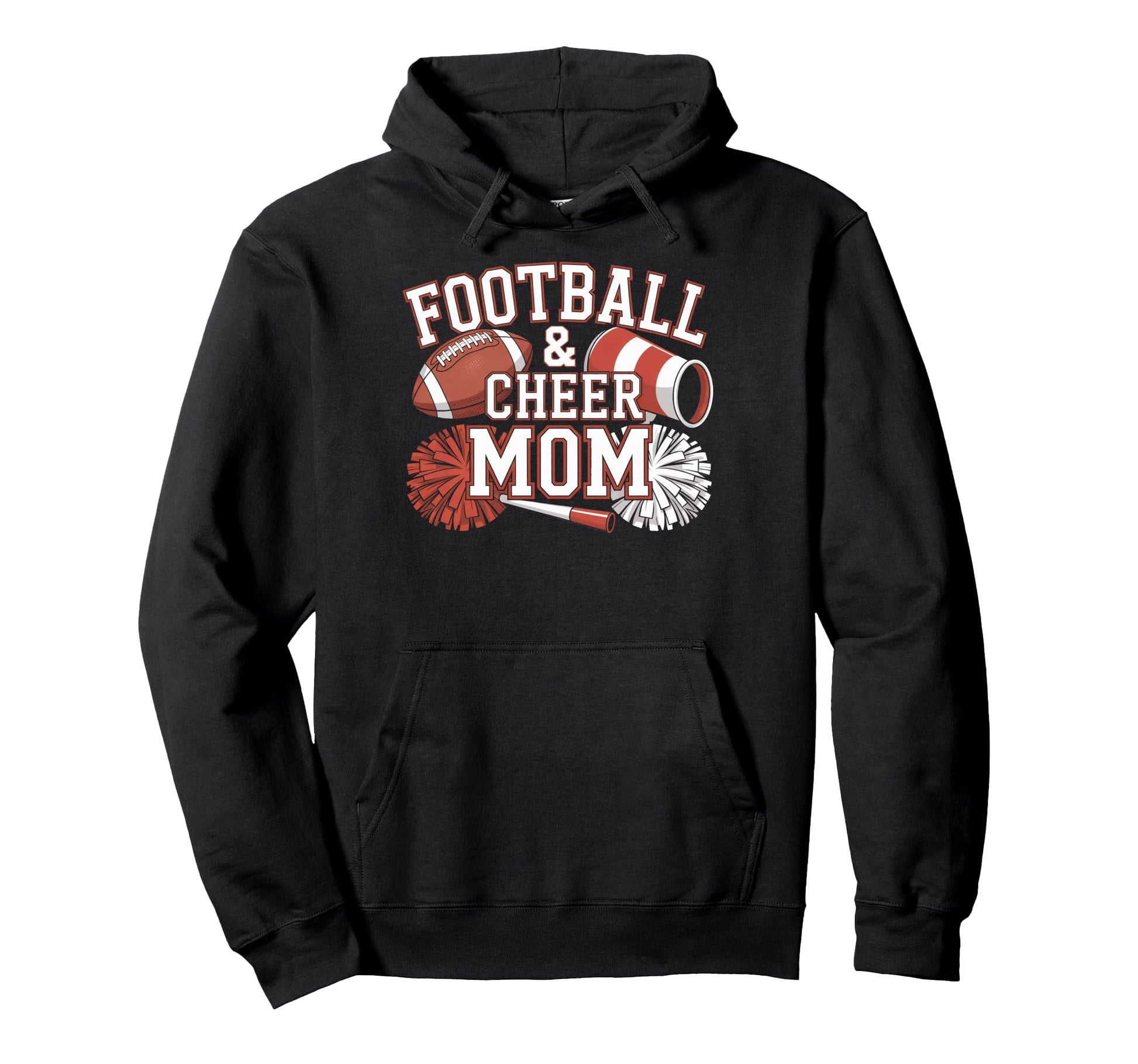 Football And Cheer Mom Rally Time Hoodie - Streetwear Style for Adults - T-Shirt, Sweatshirt, Hoodie