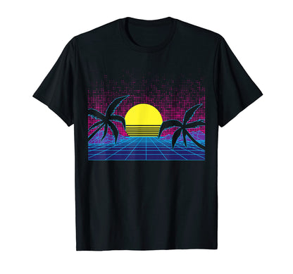 Vaporwave Sunset Aesthetic Synthwave T-Shirt - Streetwear Style Unisex - T-Shirt, Sweatshirt, Hoodie