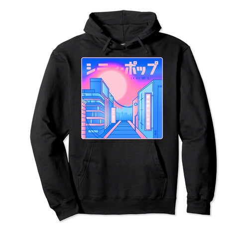 Japanese Synthwave Aesthetic Japan Hoodie - Trendy Graphic Men Women - T-Shirt, Sweatshirt, Hoodie
