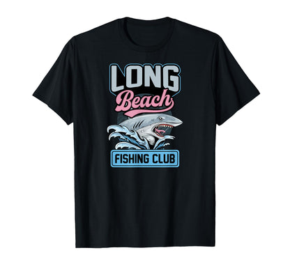 Long Beach Fishing Club Shark California T-Shirt - Graphic Print for Adults - T-Shirt, Sweatshirt, Hoodie