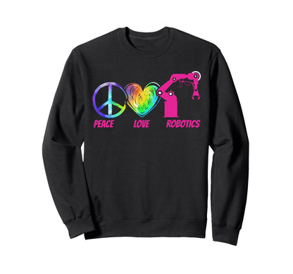 Robot Robotics Engineer Tie Dye Female Sweatshirt - Novelty Apparel Unisex - T-Shirt, Sweatshirt, Hoodie