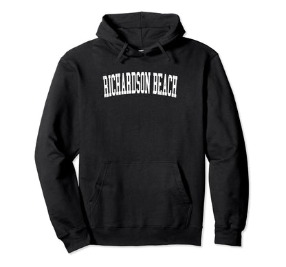 Richardson Beach Distressed White Hoodie - Custom Art Print for Adults - T-Shirt, Sweatshirt, Hoodie