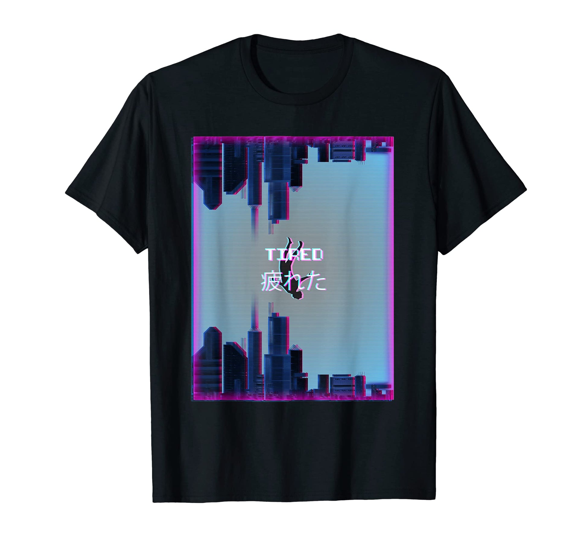 Tired Aesthetic Vaporwave 90S T-Shirt - Casual Everyday Wear for Adults - T-Shirt, Sweatshirt, Hoodie